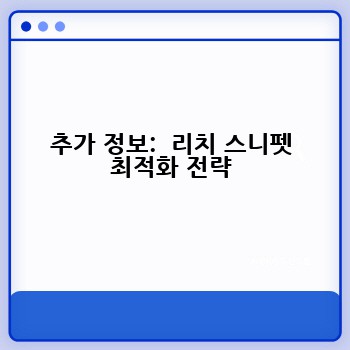 추가 정보:  리치 스니펫 최적화 전략