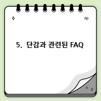 5.  단감과 관련된 FAQ