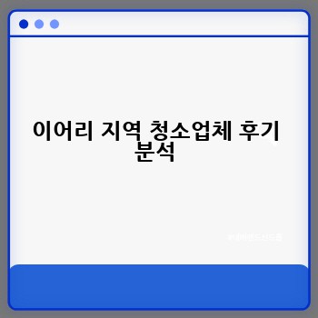 이어리 지역 청소업체 후기 분석