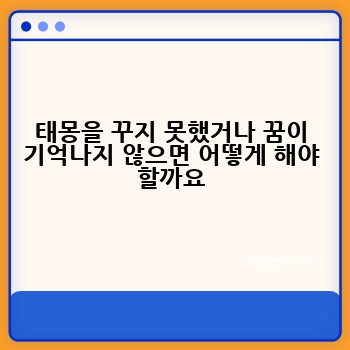 태몽은 무엇이며, 어떤 의미를 가지는 걸까요? 꿈 해몽과 태몽의 모든 것!