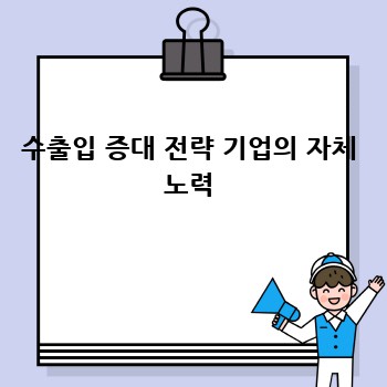 수출입 증대 전략 기업의 자체 노력