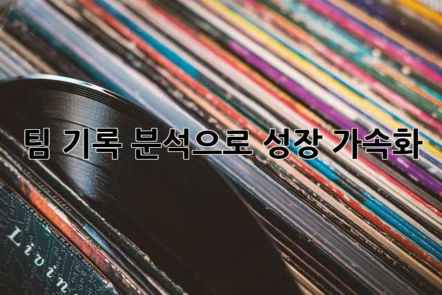 팀 기록 분석으로 성장 가속화