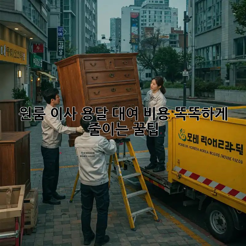 원룸 이사? 용달 대여 비용 똑똑하게 줄이는 꿀팁!