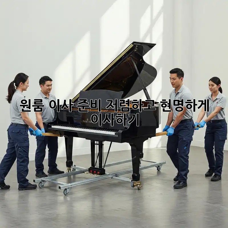 원룸 이사 준비: 저렴하고 현명하게 이사하기