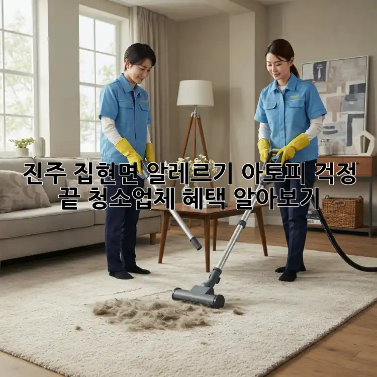 진주 집현면 알레르기, 아토피 걱정 끝! 청소업체 혜택 알아보기