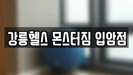 강릉헬스 몬스터짐 입암점