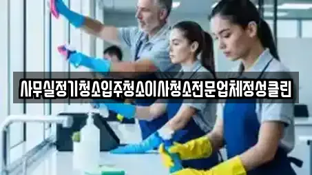 사무실정기청소입주청소이사청소전문업체정성클린