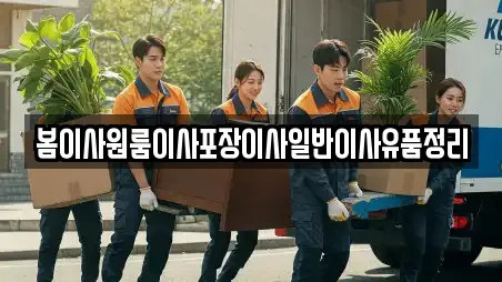 봄이사원룸이사포장이사일반이사유품정리