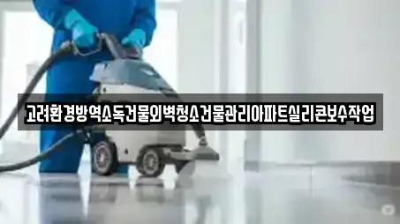 고려환경방역소독건물외벽청소건물관리아파트실리콘보수작업