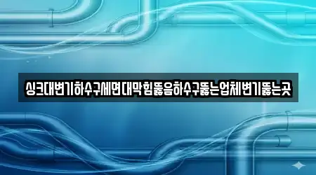 싱크대변기하수구세면대막힘뚫음하수구뚫는업체변기뚫는곳
