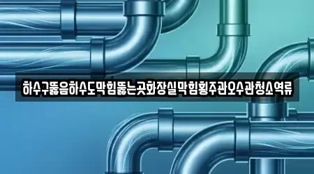 하수구뚫음하수도막힘뚫는곳화장실막힘횡주관오수관청소역류
