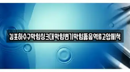 김포하수구막힘싱크대막힘변기막힘뚫음역류고압세척