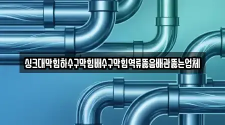 싱크대막힘하수구막힘배수구막힘역류뚫음배관뚫는업체