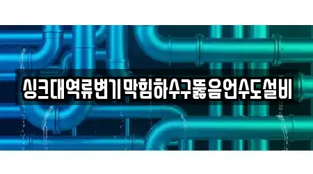 싱크대역류변기막힘하수구뚫음언수도설비