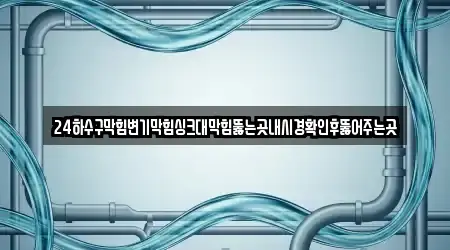 24하수구막힘변기막힘싱크대막힘뚫는곳내시경확인후뚫어주는곳