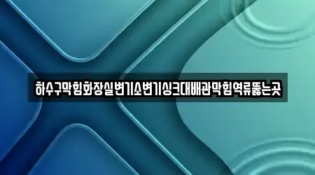 하수구막힘화장실변기소변기싱크대배관막힘역류뚫는곳