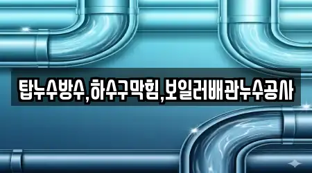 탑누수방수,하수구막힘,보일러배관누수공사