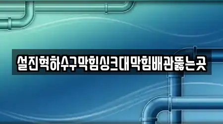 설진혁하수구막힘싱크대막힘배관뚫는곳
