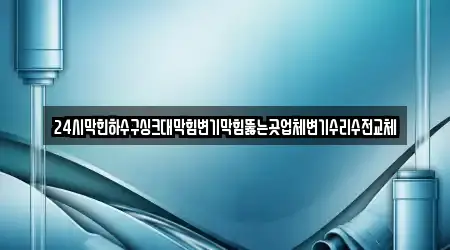 24시막힌하수구싱크대막힘변기막힘뚫는곳업체변기수리수전교체