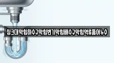 싱크대막힘하수구막힘변기막힘배수구막힘역류뚫어누수