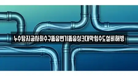 누수탐지공사하수구뚫음변기뚫음싱크대막힘수도설비해빙