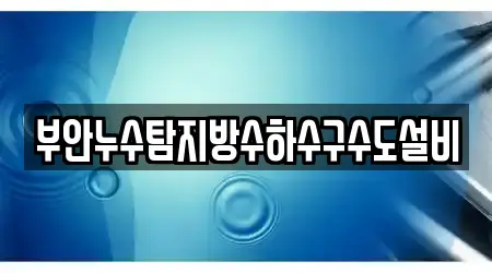 부안누수탐지방수하수구수도설비