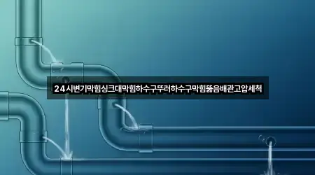24시변기막힘싱크대막힘하수구뚜러하수구막힘뚫음배관고압세척