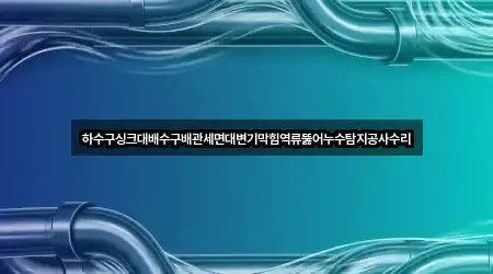 하수구싱크대배수구배관세면대변기막힘역류뚫어누수탐지공사수리