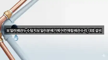보일러배관누수탐지보일러분배기에어컨매립배관수리,대호설비