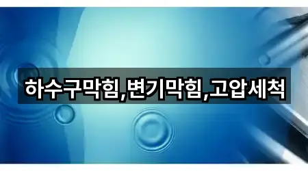 하수구막힘,변기막힘,고압세척