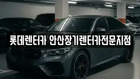 경기도 안산시 단원구 선부동 장기렌트카 전문 롯데렌터카 안산장기렌터카전문지점