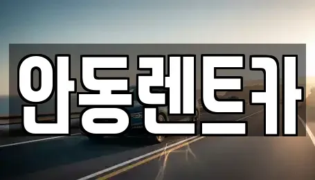 경북 안동시 태화동 렌트카 전문 안동렌트카