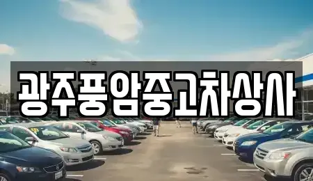 광주 서구 벽진동 중고차매매 전문 광주풍암중고차상사