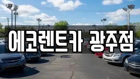 광주광역시 광산구 산정동 렌트카 전문 에코렌트카 광주점