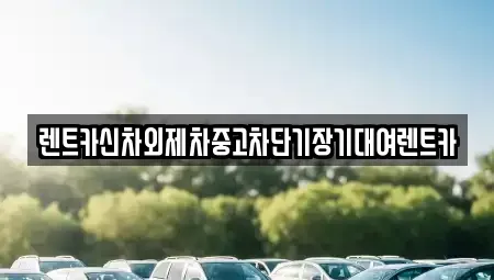 서울 중랑구 면목동 단기렌트카 전문 렌트카신차외제차중고차단기장기대여렌트카