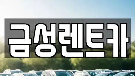 울산 남구 렌트카 전문 금성렌트카