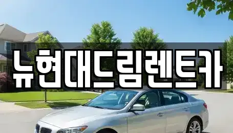 인천 서구 불로동 렌트카 전문 뉴현대드림렌트카