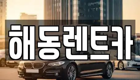 인천 서구 불로동 렌트카 전문 해동렌트카
