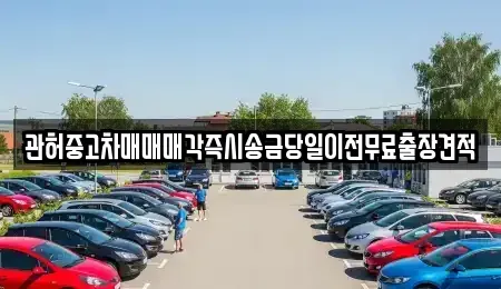 충남 서산시 잠홍동 중고차 전문 관허중고차매매매각즉시송금당일이전무료출장견적