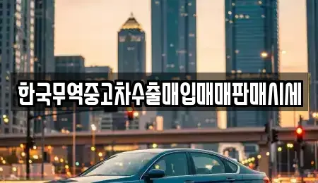 충남 서산시 잠홍동 중고차매입 전문 한국무역중고차수출매입매매판매시세