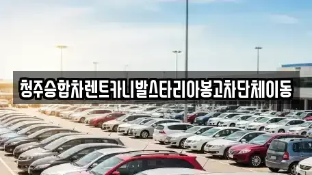 충북 청주시 흥덕구 송정동 렌트카 전문 청주승합차렌트카니발스타리아봉고차단체이동